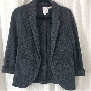 Lauren Conrad Knit Cardigan Blazer Quarter-Sleeve